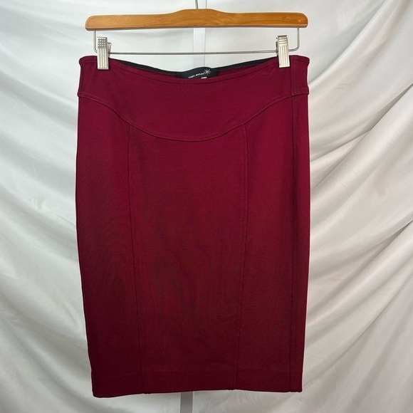 Isabel Marant Pencil Mini Skirt Stretch Knit Burgundy Red, size 2, A-1 - Picture 6 of 6